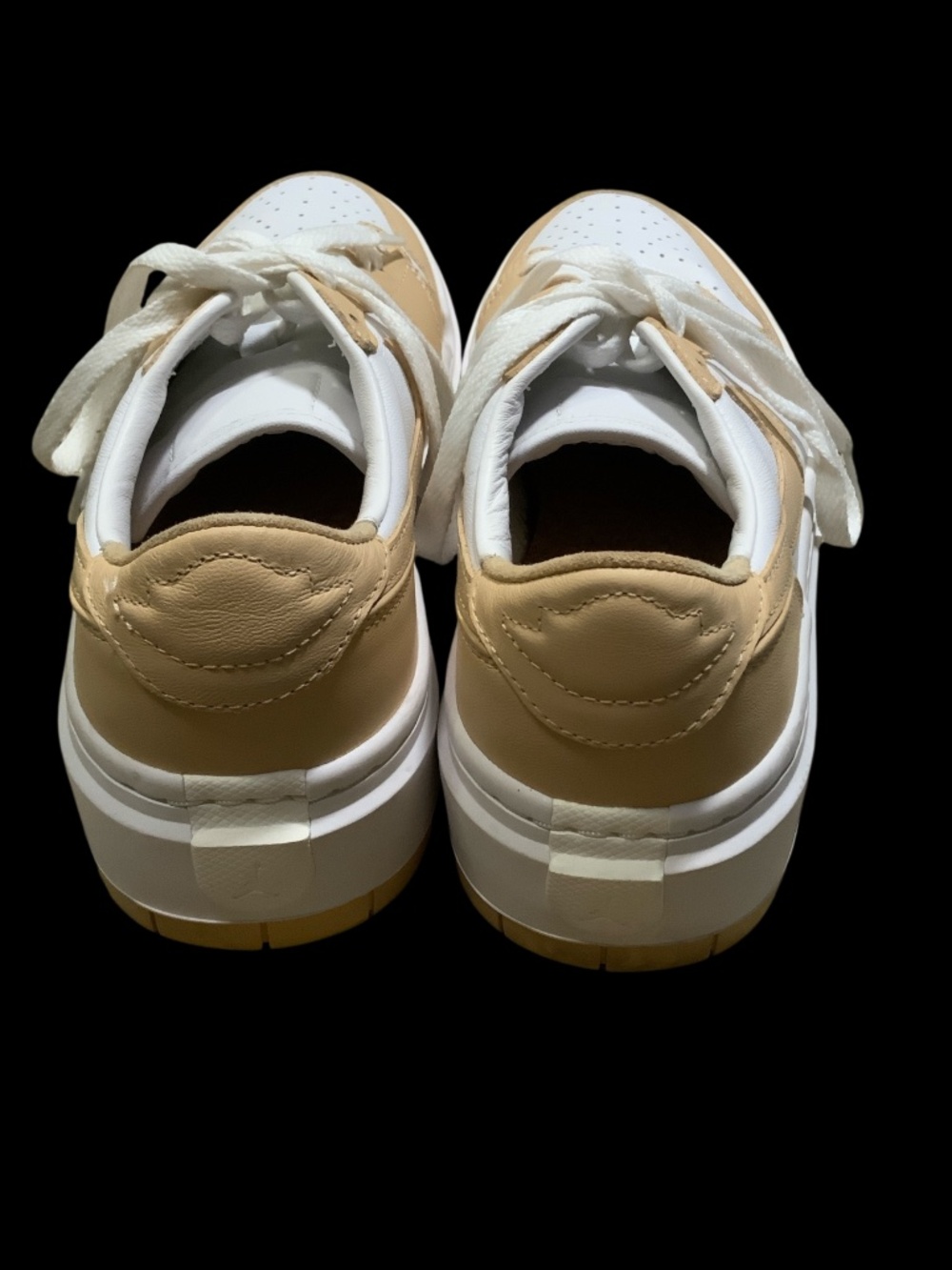 NIKE Air Jordan 1 Elevate Low SE Tan White Women’s Sneakers - Picture 4 of 4